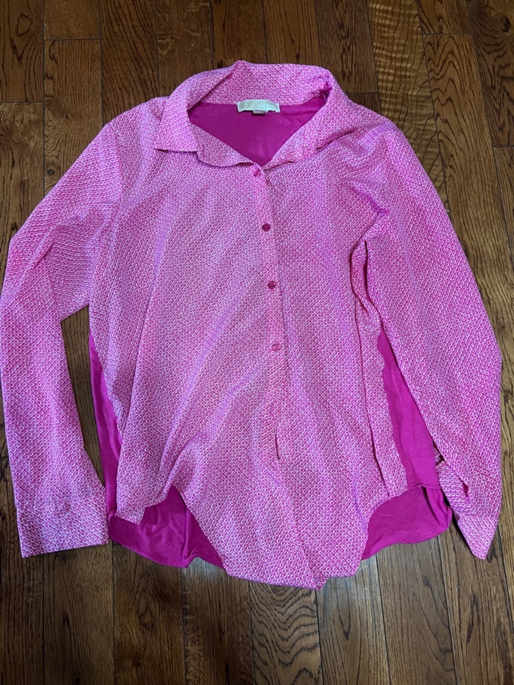 Michael Kors Fuchsia Printed Button-Up Shirt